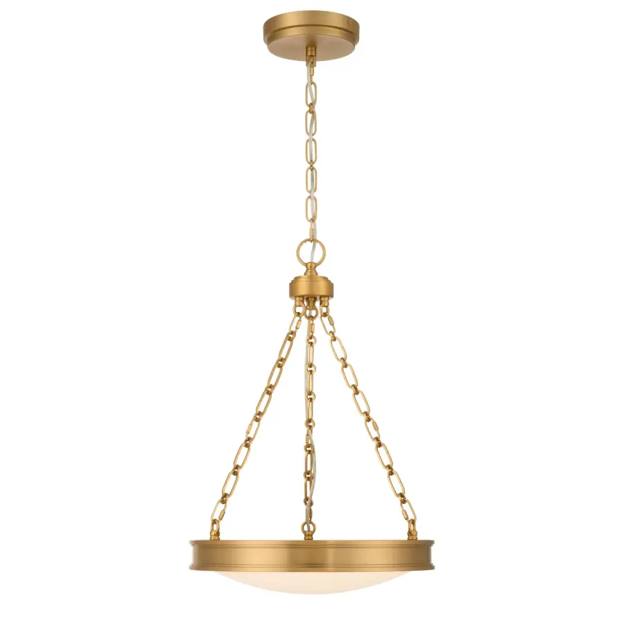 Cameron 17" LED Pendant in Brushed Champagne Brass - Image 2