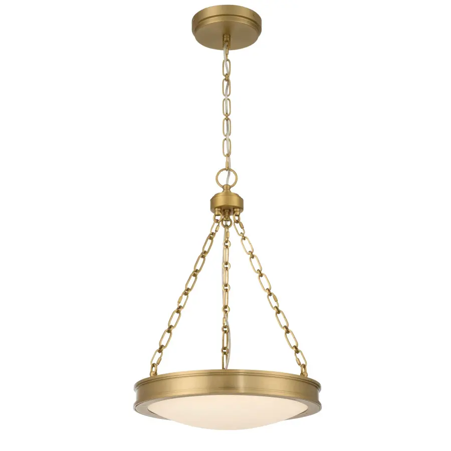 Cameron 17" LED Pendant in Brushed Champagne Brass - Image 3