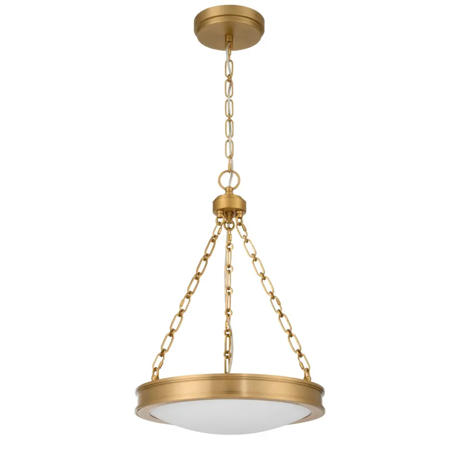 Cameron 17" LED Pendant in Brushed Champagne Brass - Image 4