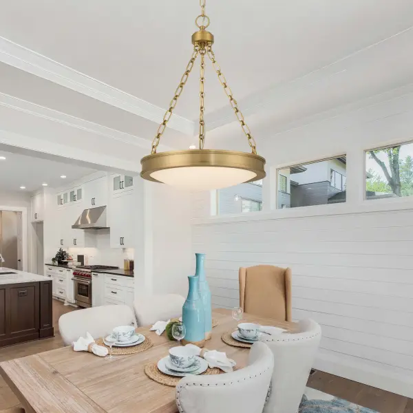 Cameron 17" LED Pendant in Brushed Champagne Brass - Image 9