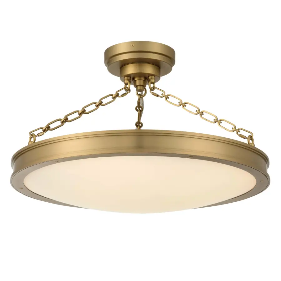 Cameron 24" LED Semi-Flush Mount in Brushed Champagne Brass - Image 1