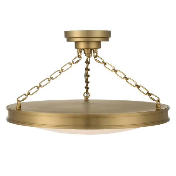 Cameron 24" LED Semi-Flush Mount in Brushed Champagne Brass - Image 4