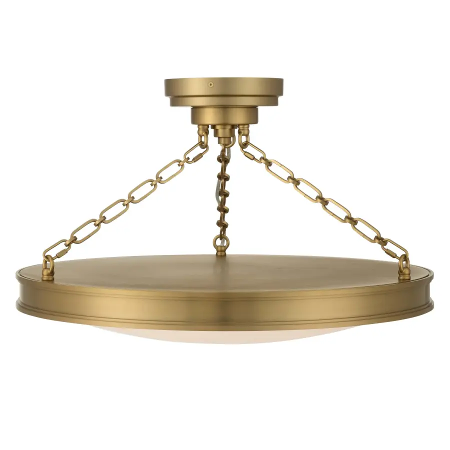 Cameron 24" LED Semi-Flush Mount in Brushed Champagne Brass - Image 4