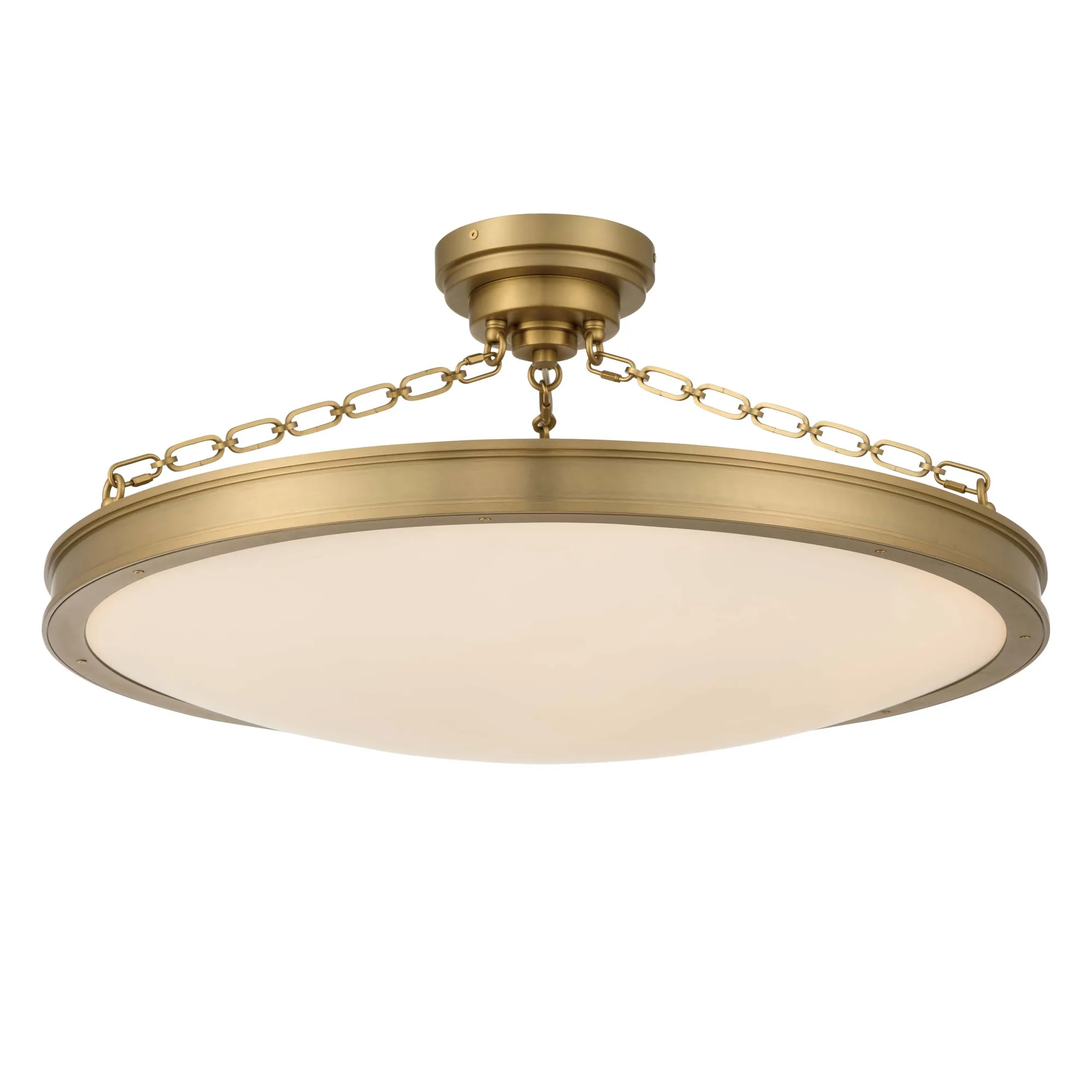 Cameron LED Semi-Flush Mount in Brushed Champagne Brass