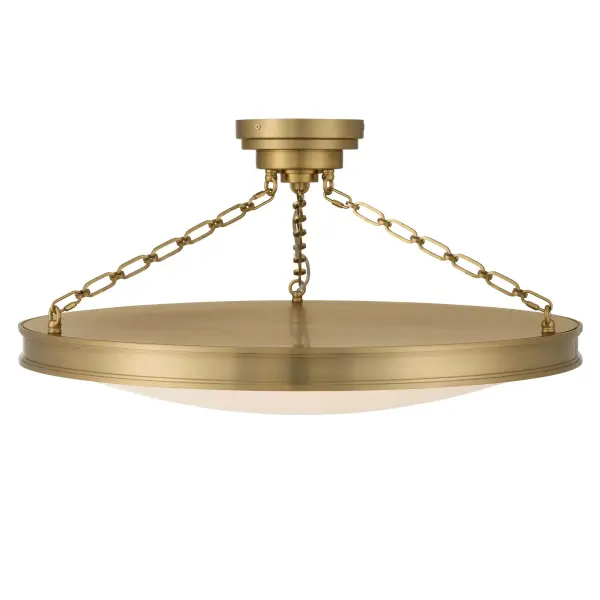 Cameron 30" LED Semi-Flush Mount in Brushed Champagne Brass - Image 4