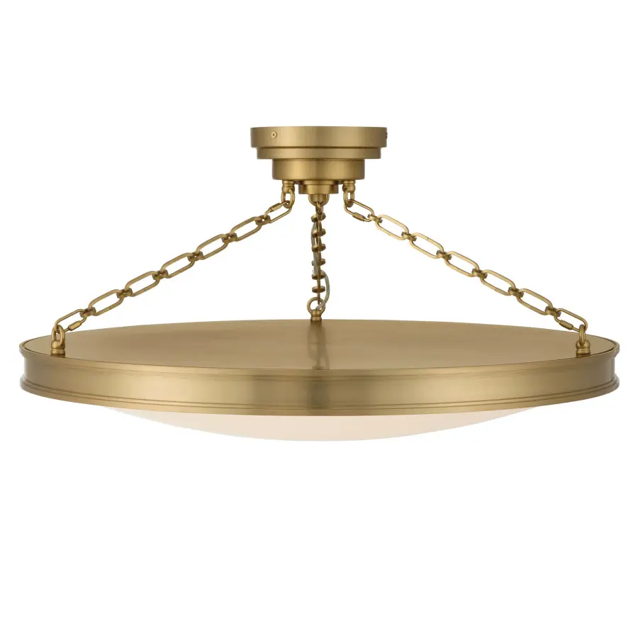 Cameron 30" LED Semi-Flush Mount in Brushed Champagne Brass - Image 4