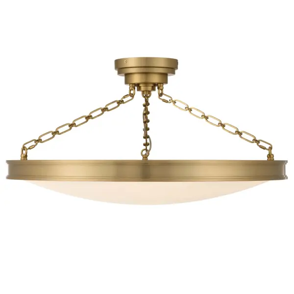 Cameron 30" LED Semi-Flush Mount in Brushed Champagne Brass - Image 6