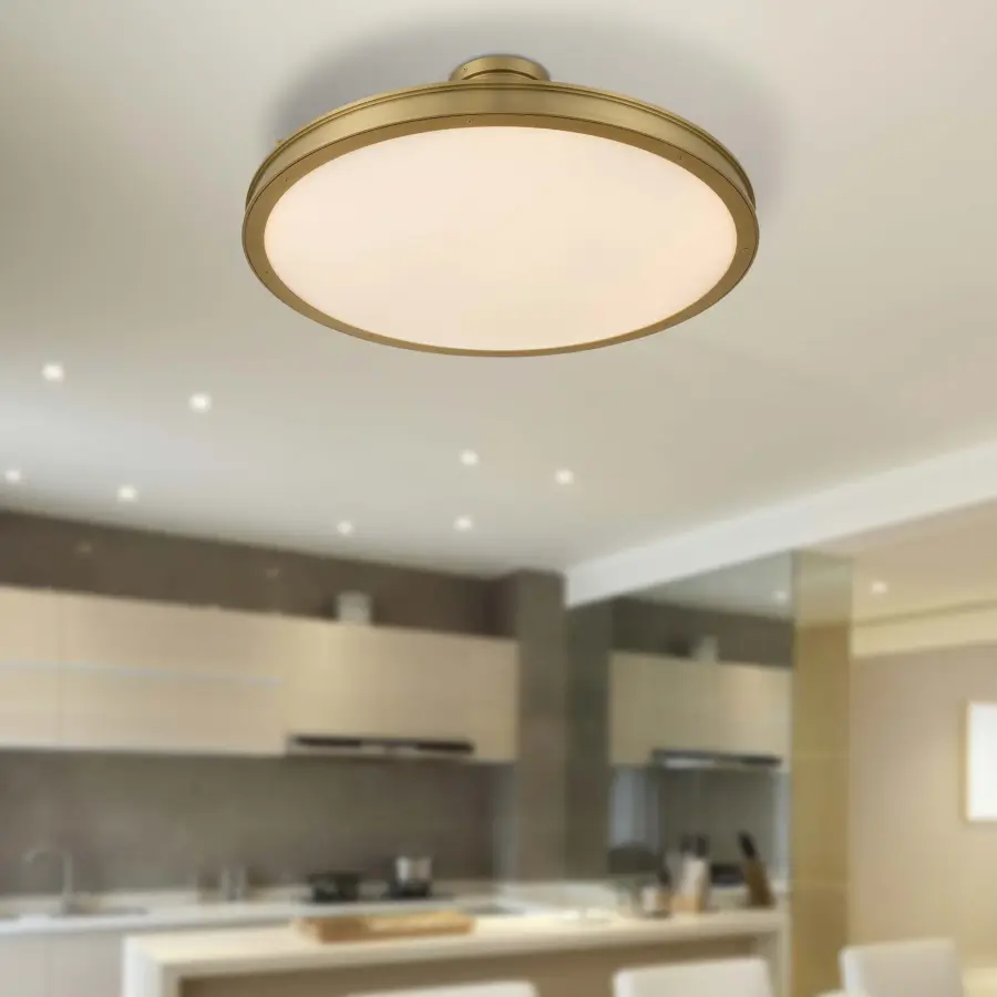 Cameron 30" LED Semi-Flush Mount in Brushed Champagne Brass - Image 7