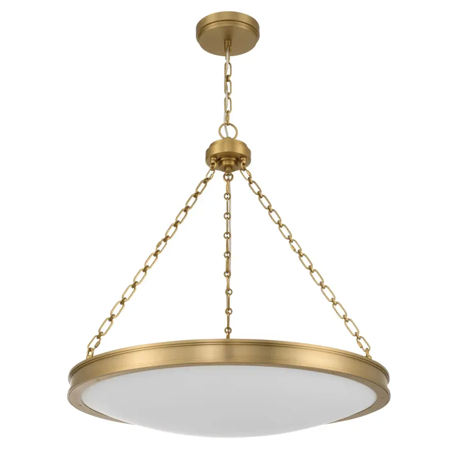 Cameron 30" LED Pendant in Brushed Champagne Brass - Image 4