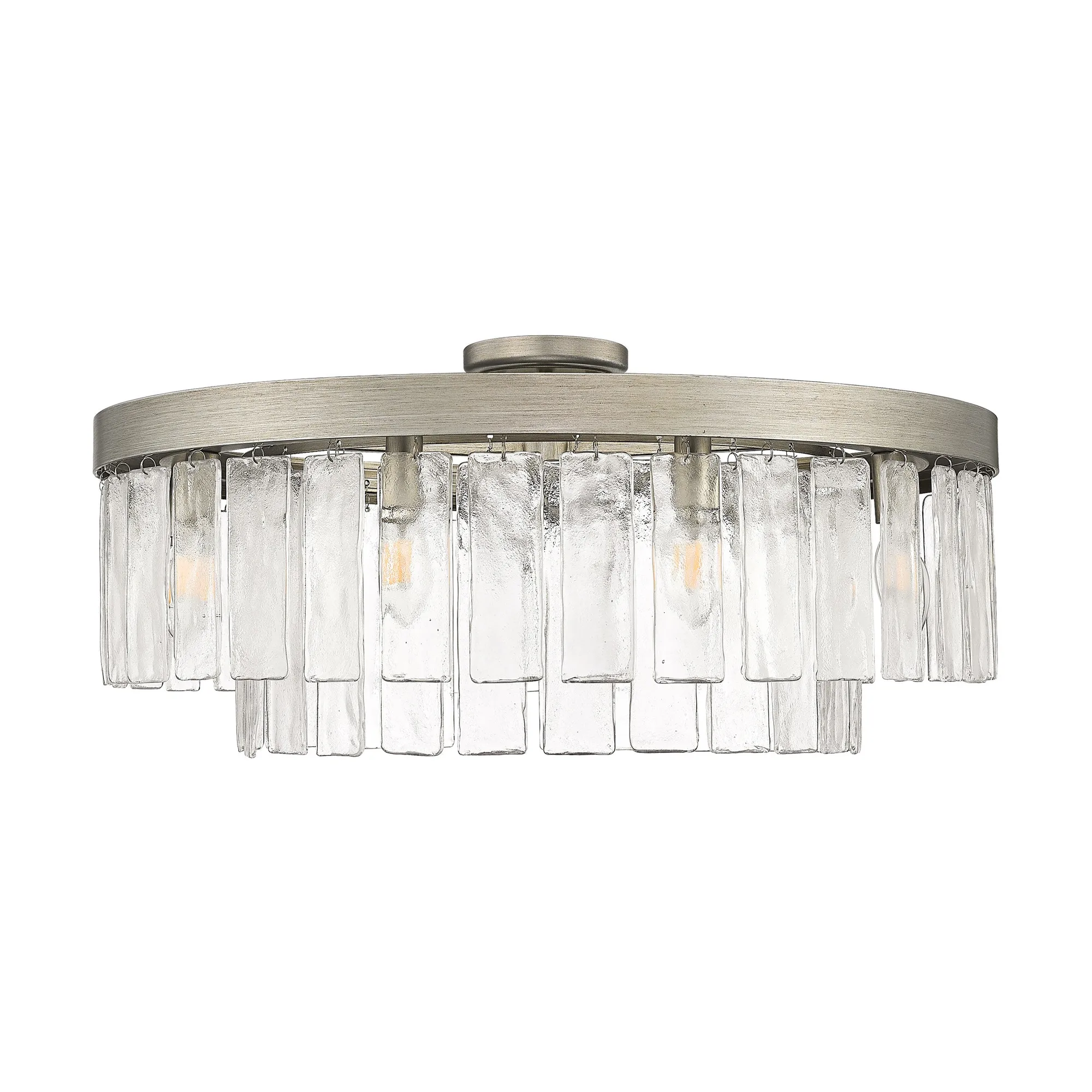 Golden Lighting Ciara 9-Light Semi-Flush Mount in Peruvian Silver