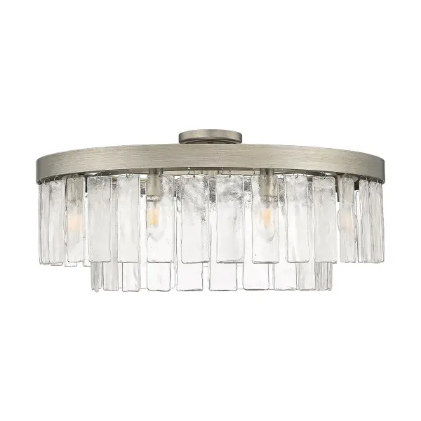 Golden Lighting Ciara 9-Light Semi-Flush Mount in Peruvian Silver - Image 1
