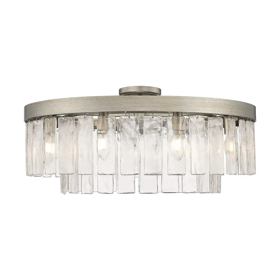 Golden Lighting Ciara 9-Light Semi-Flush Mount in Peruvian Silver - Image 2