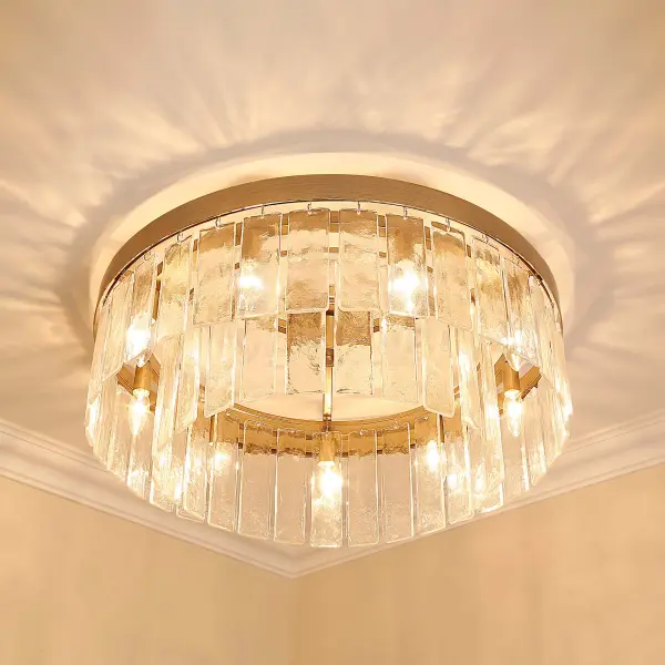 Golden Lighting Ciara 9-Light Semi-Flush Mount in White Gold - Image 4
