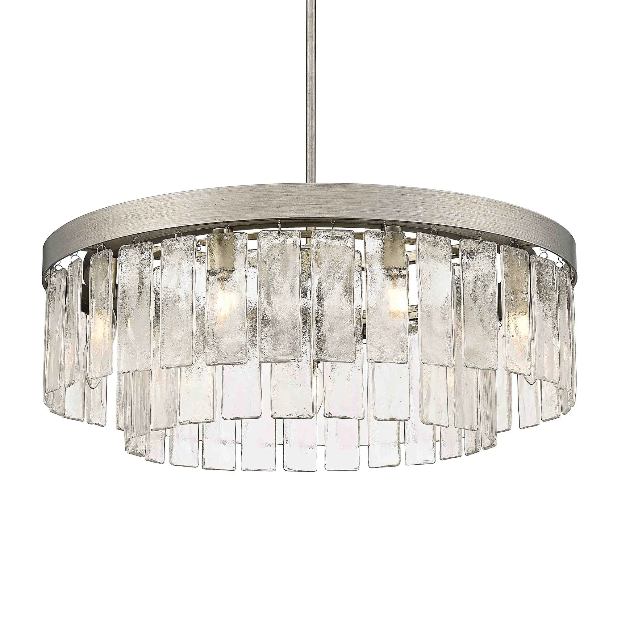 Golden Lighting Ciara 9-Light Chandelier in Peruvian Silver
