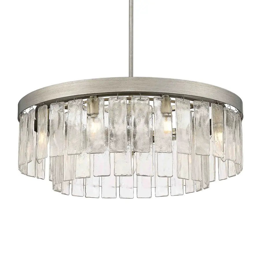 Golden Lighting Ciara 9-Light Chandelier in Peruvian Silver - Image 1