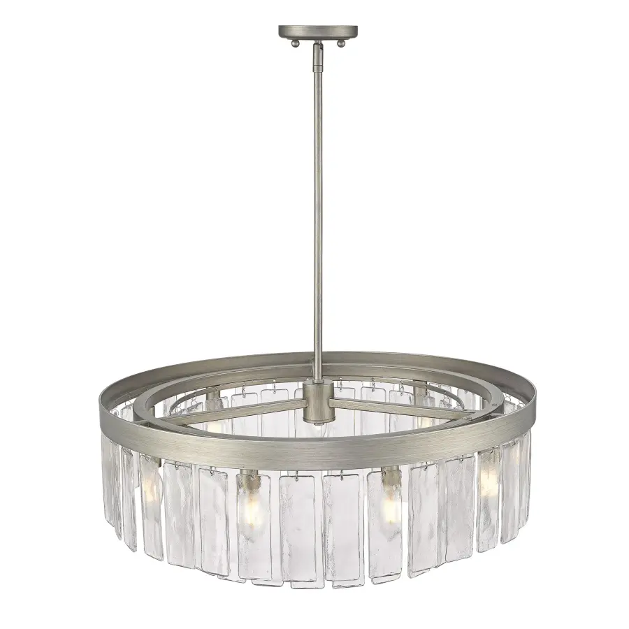 Golden Lighting Ciara 9-Light Chandelier in Peruvian Silver - Image 4