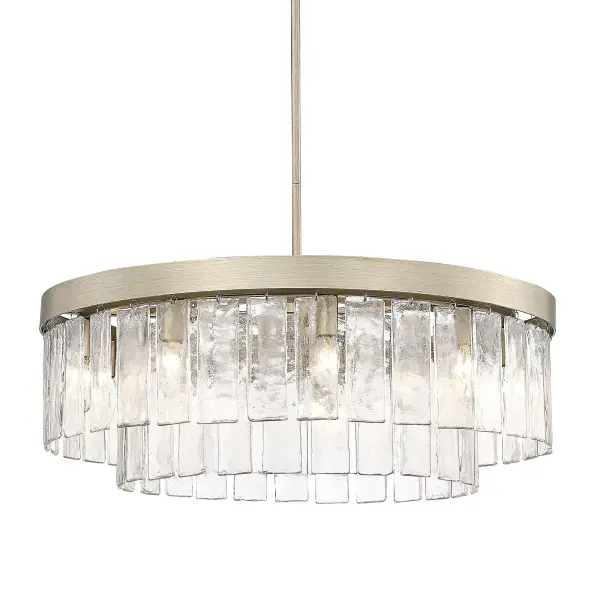 Golden Lighting Ciara 9-Light Chandelier in White Gold - Image 3
