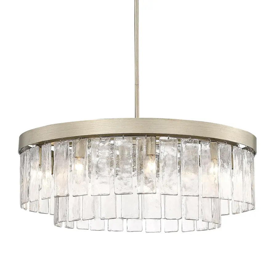 Golden Lighting Ciara 9-Light Chandelier in White Gold - Image 3
