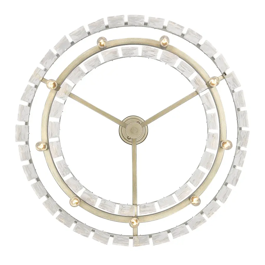 Golden Lighting Ciara 9-Light Chandelier in White Gold - Image 4