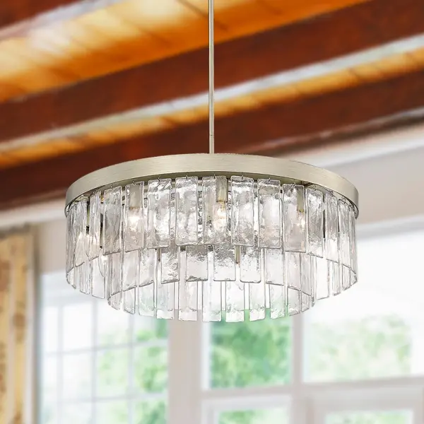Golden Lighting Ciara 9-Light Chandelier in White Gold - Image 6