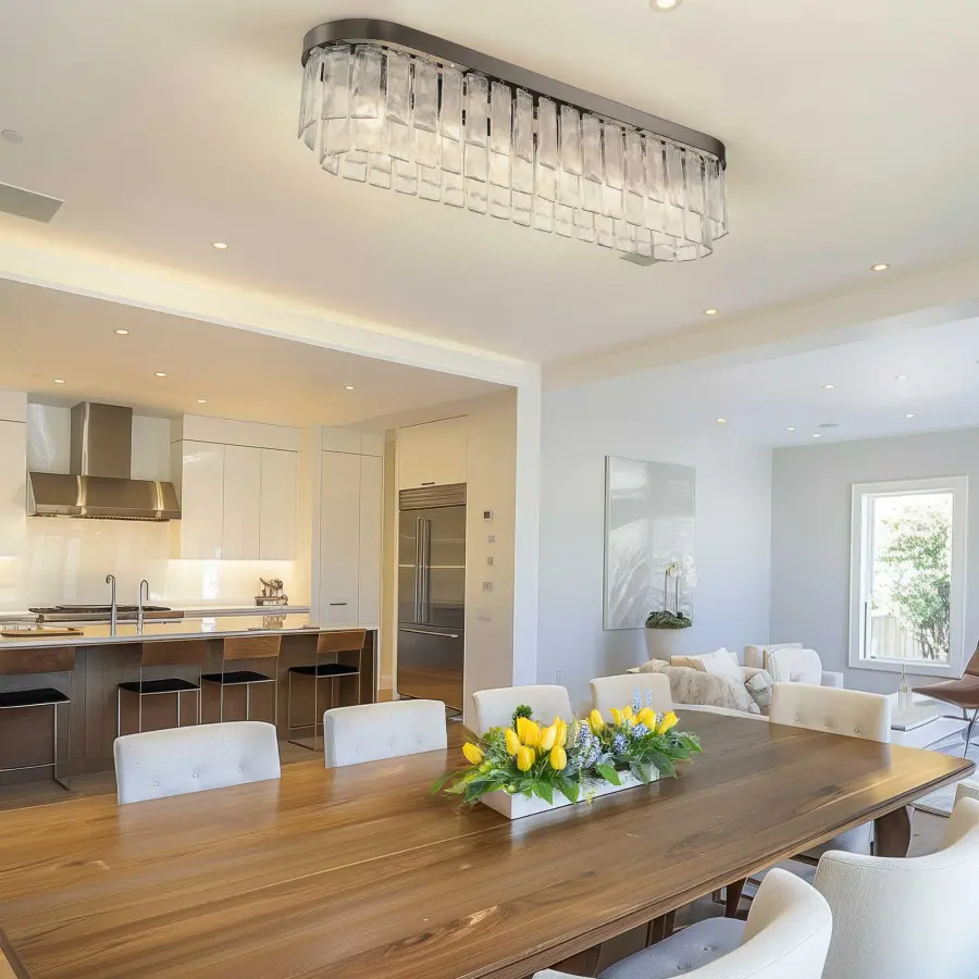 Striking Contemporary Flush Mount Perfect for Low Ceilings - Image 2