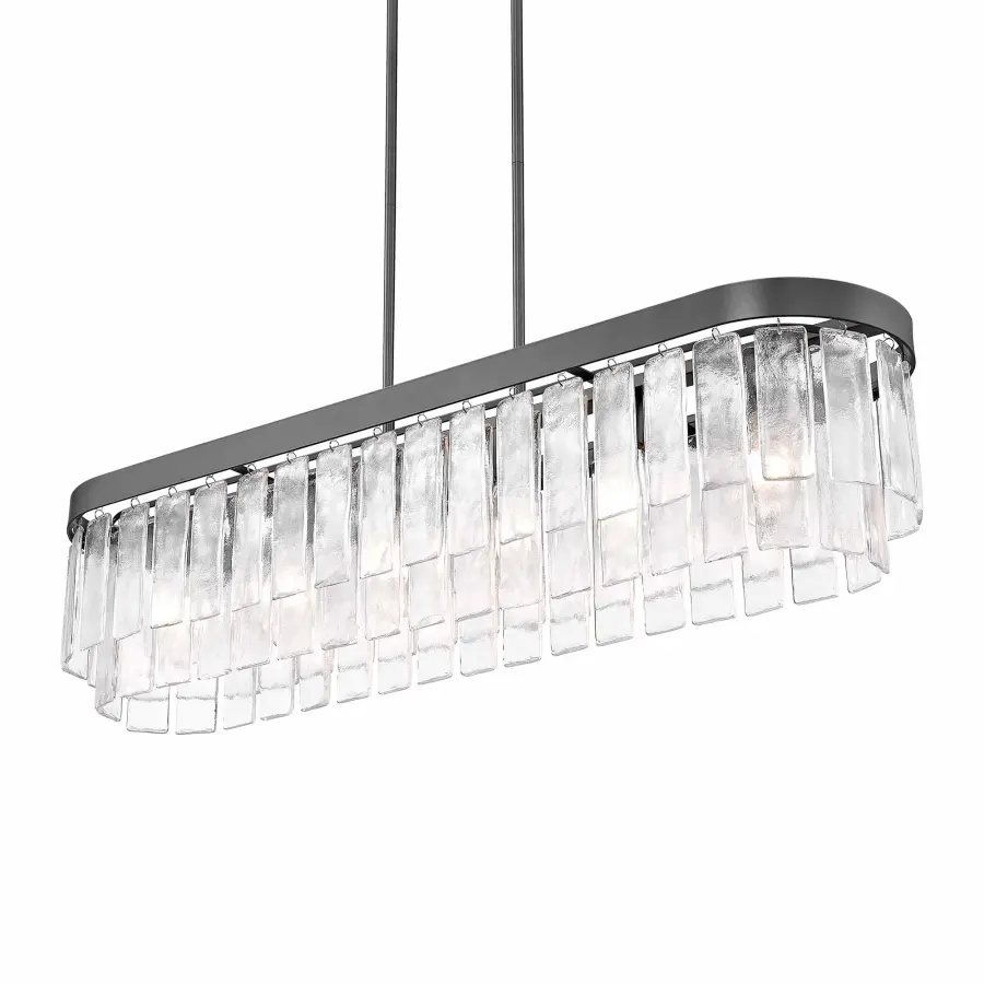 Ciara Six Light Linear Pendant in Matte Black - Image 1