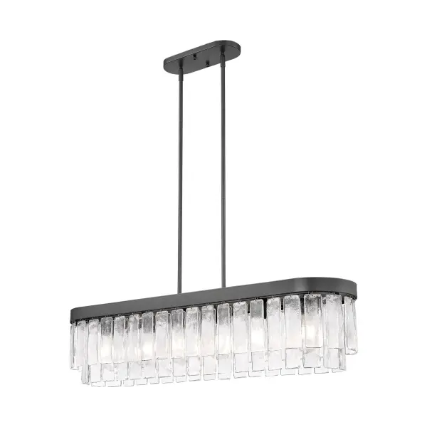 Ciara Six Light Linear Pendant in Matte Black - Image 3