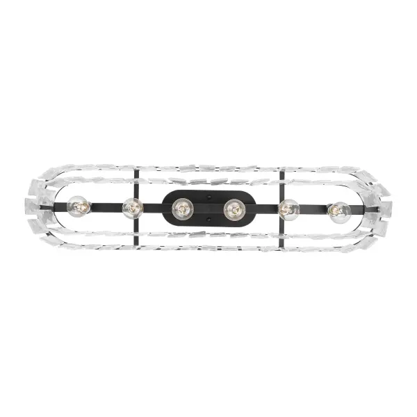 Ciara Six Light Linear Pendant in Matte Black - Image 4