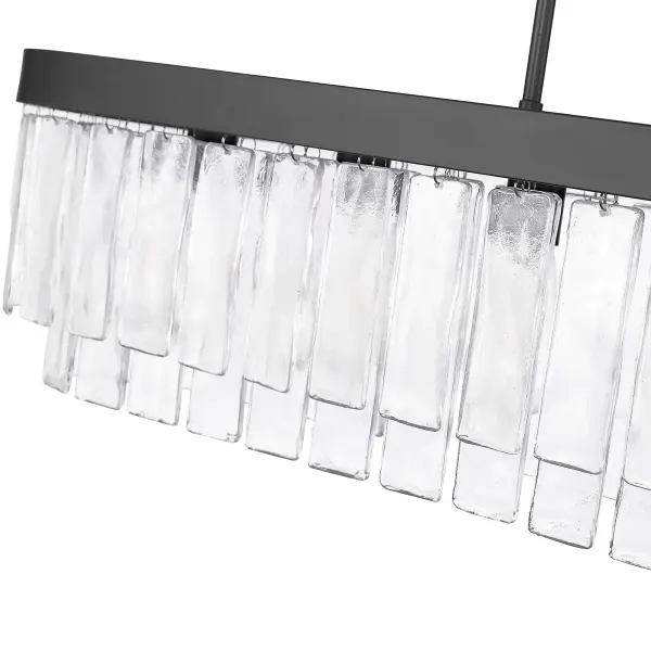 Ciara Six Light Linear Pendant in Matte Black - Image 5
