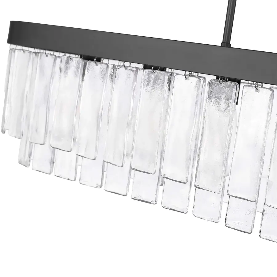 Ciara Six Light Linear Pendant in Matte Black - Image 5