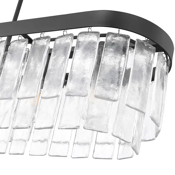 Ciara Six Light Linear Pendant in Matte Black - Image 6