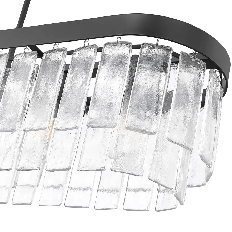 Ciara Six Light Linear Pendant in Matte Black - Image 6