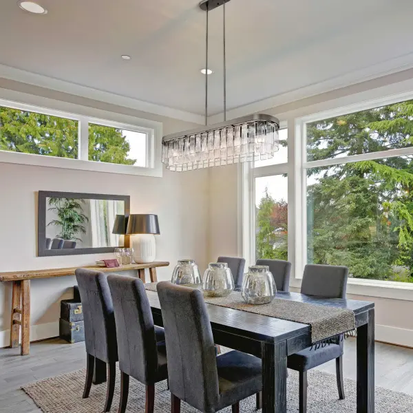 Ciara Six Light Linear Pendant in Matte Black - Image 8