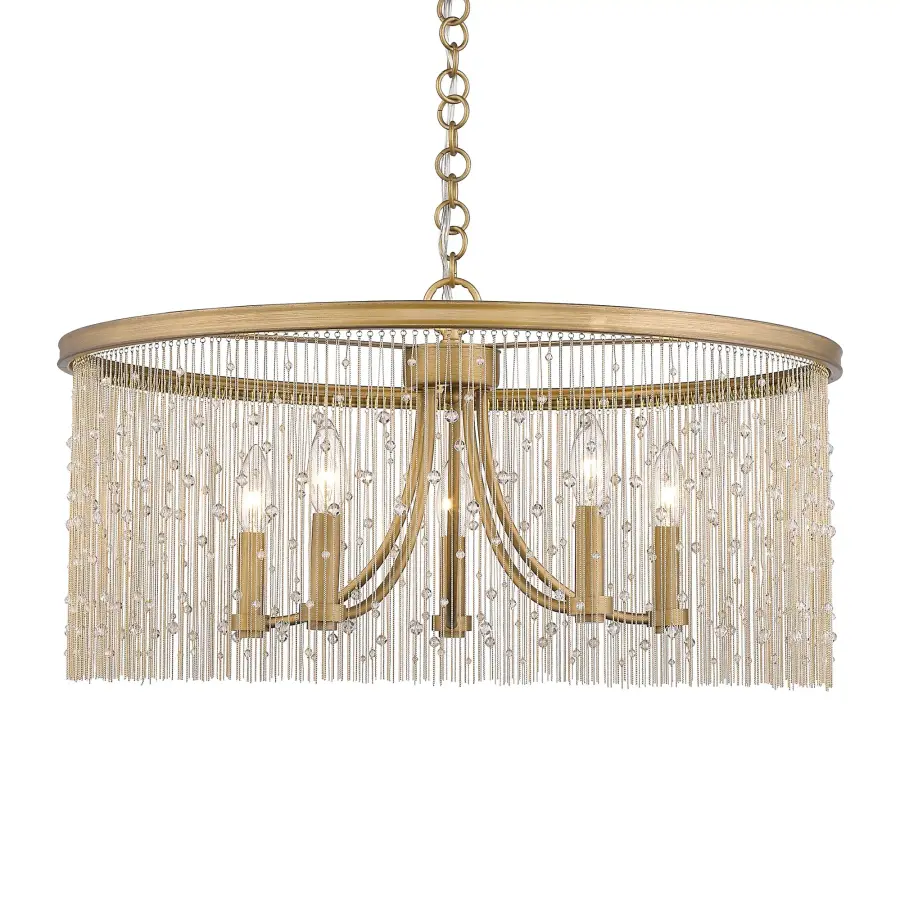Golden Lighting Marilyn 5-Light Chandelier in Peruvian Gold - Image 1