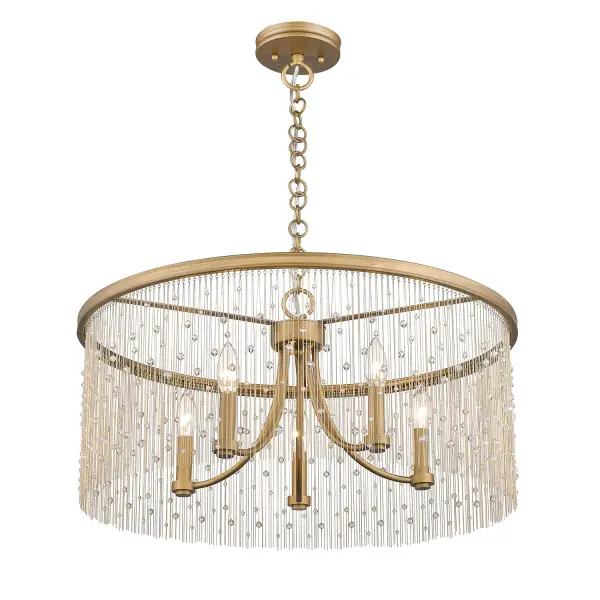 Golden Lighting Marilyn 5-Light Chandelier in Peruvian Gold - Image 3