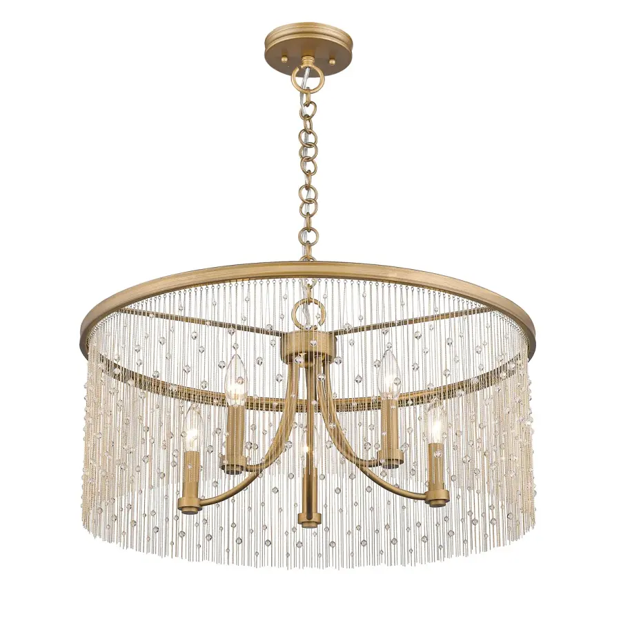 Golden Lighting Marilyn 5-Light Chandelier in Peruvian Gold - Image 3