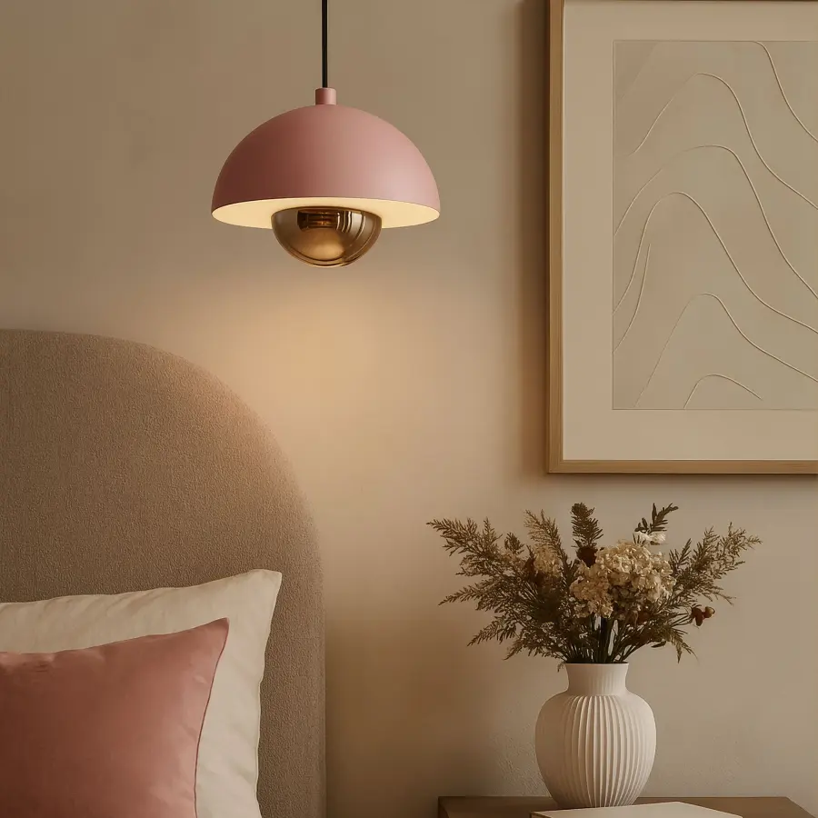 Vintra LED Pendant in Dusty Rose - Image 11