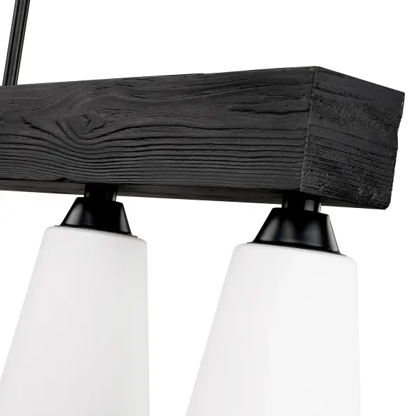 Neela Five Light Linear Pendant in Matte Black - Image 5