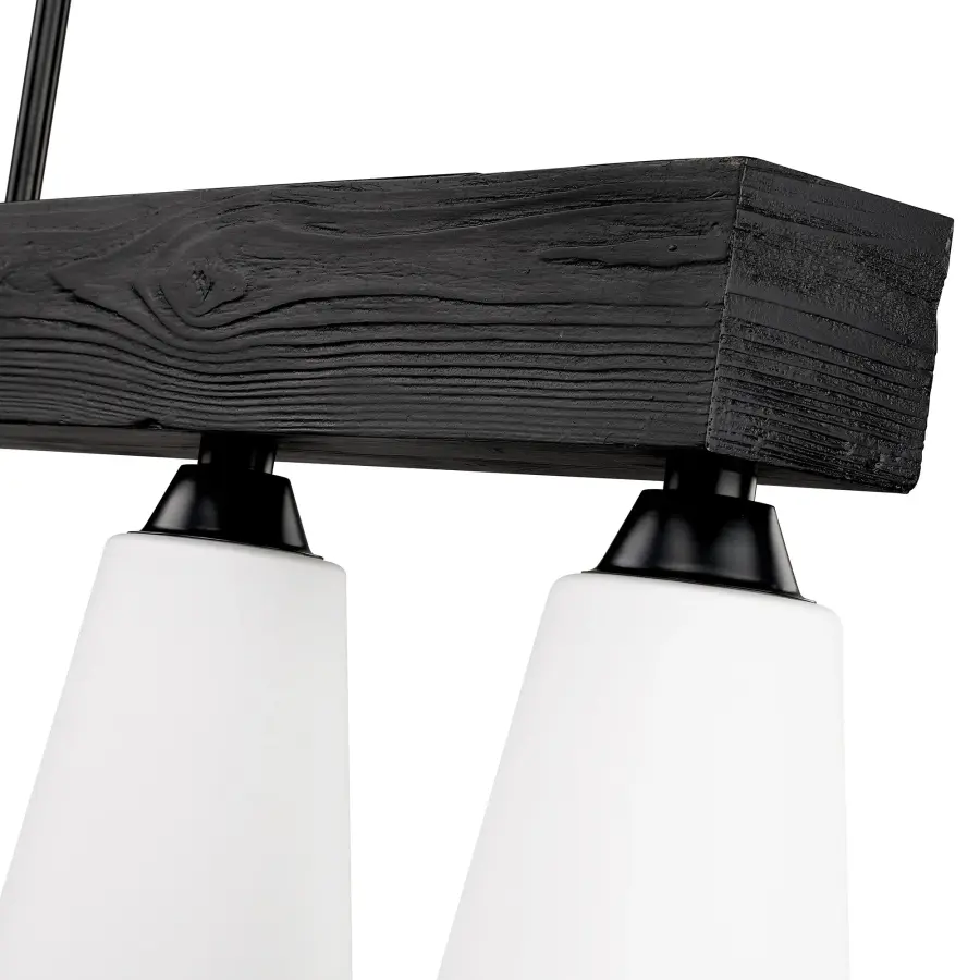 Neela Five Light Linear Pendant in Matte Black - Image 5