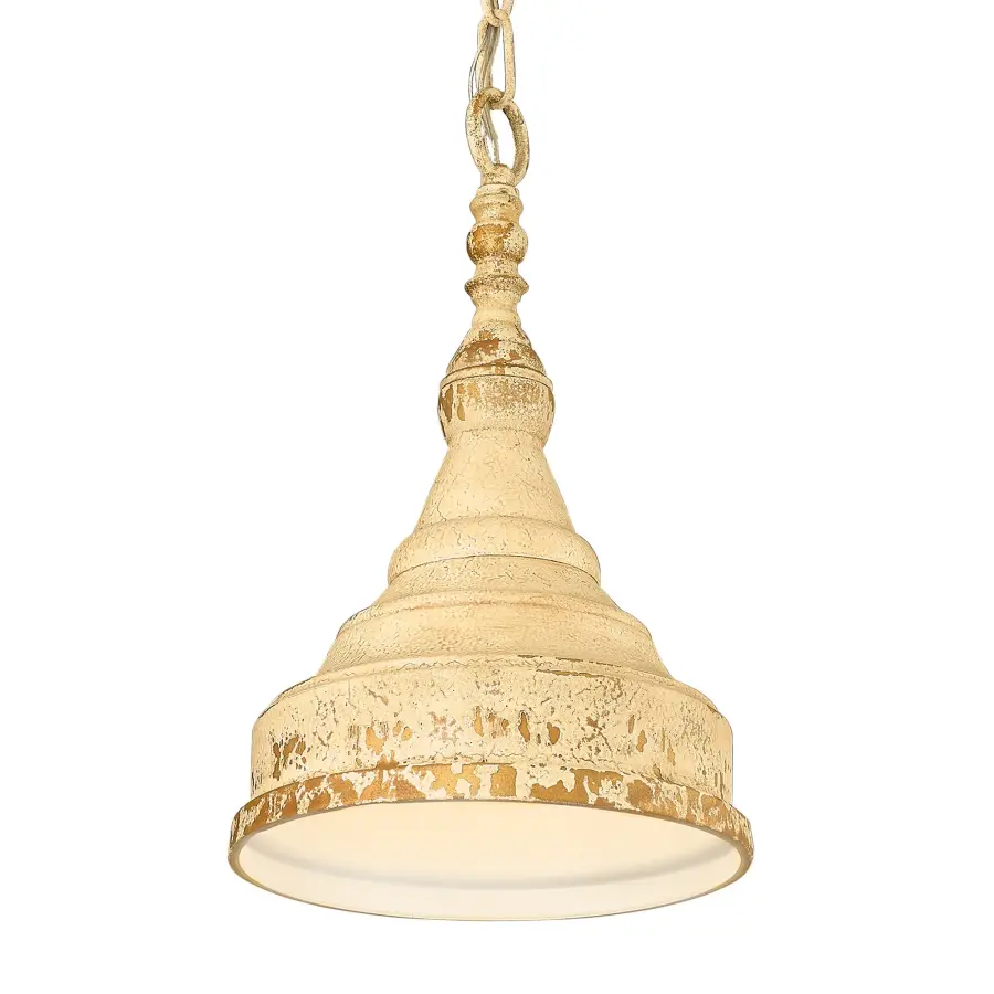 Wellsly One Light Pendant in Aged Tuscan Stone - Image 1
