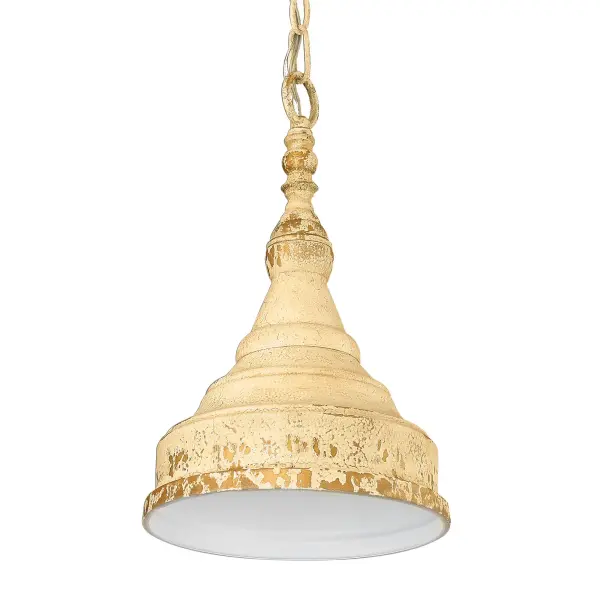 Wellsly One Light Pendant in Aged Tuscan Stone - Image 3