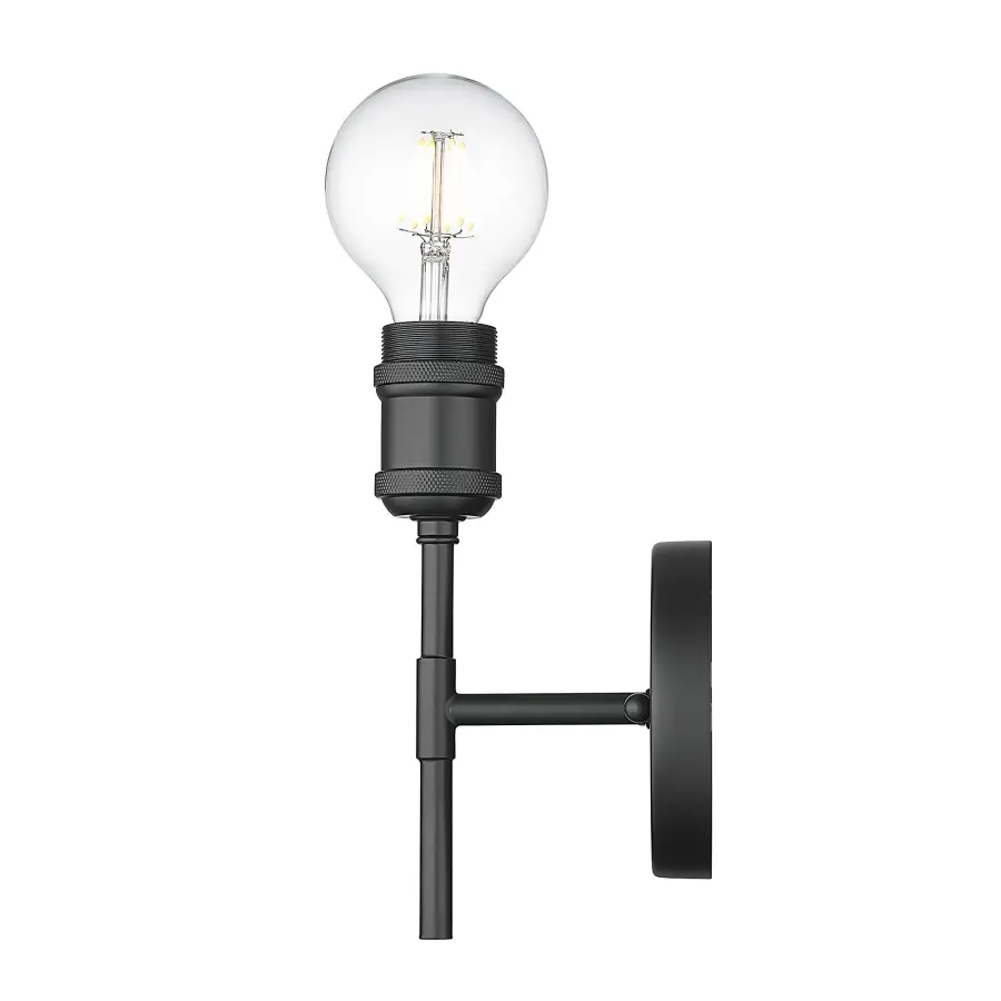 Axel One Light Wall Sconce in Matte Black - Image 3