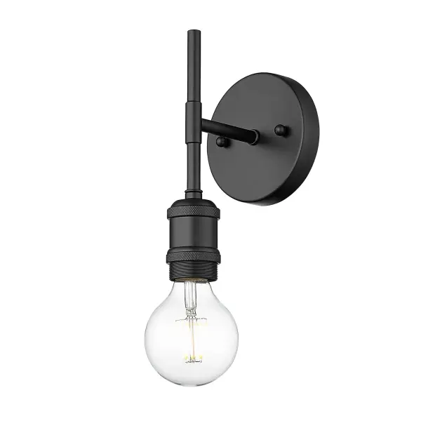 Axel One Light Wall Sconce in Matte Black - Image 4