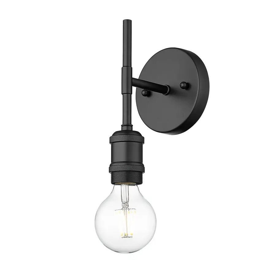 Axel One Light Wall Sconce in Matte Black - Image 4