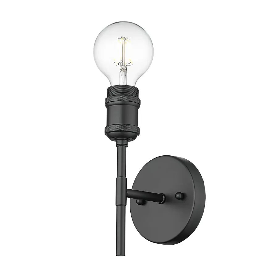 Axel One Light Wall Sconce in Matte Black - Image 5