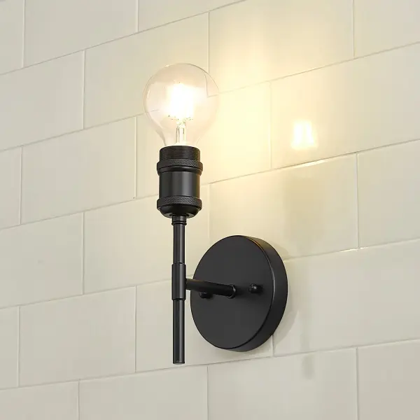 Axel One Light Wall Sconce in Matte Black - Image 7
