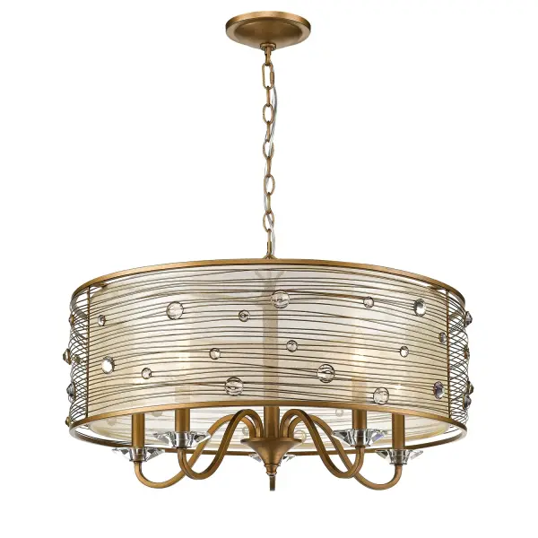 Golden Lighting Joia 5-Light Chandelier in Peruvian Gold - Image 3