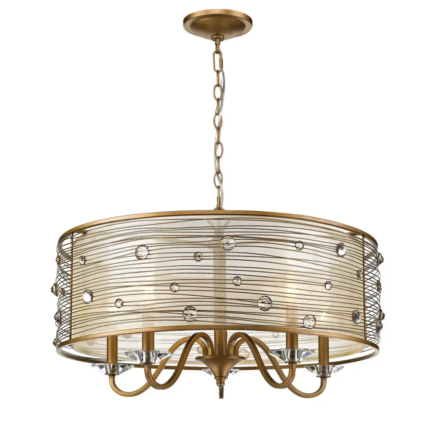 Golden Lighting Joia 5-Light Chandelier in Peruvian Gold - Image 3