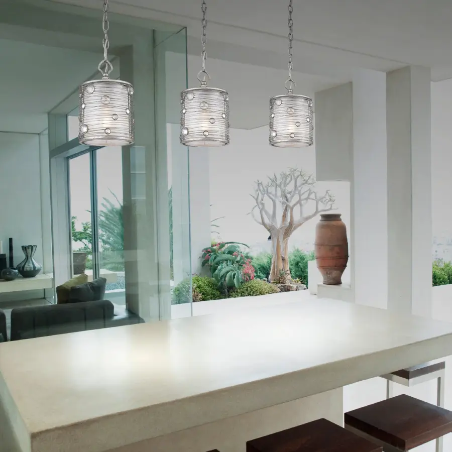 Golden Lighting Joia 1-Light Pendant in Peruvian Silver - Image 2