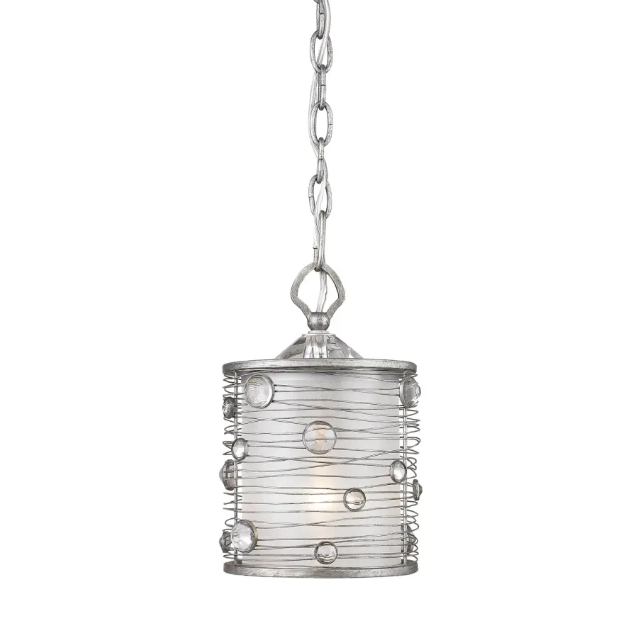 Golden Lighting Joia 1-Light Pendant in Peruvian Silver - Image 3